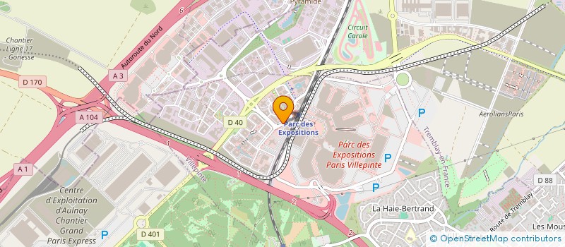 localisation de l'entreprise CADET à VILLEPINTE
