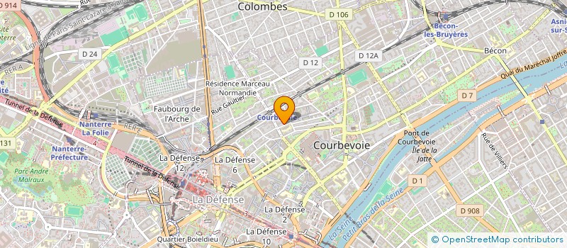 localisation de l'entreprise CADFRANCE  COURBEVOIE