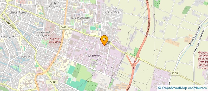 localisation de l'entreprise CADI  VALENCE