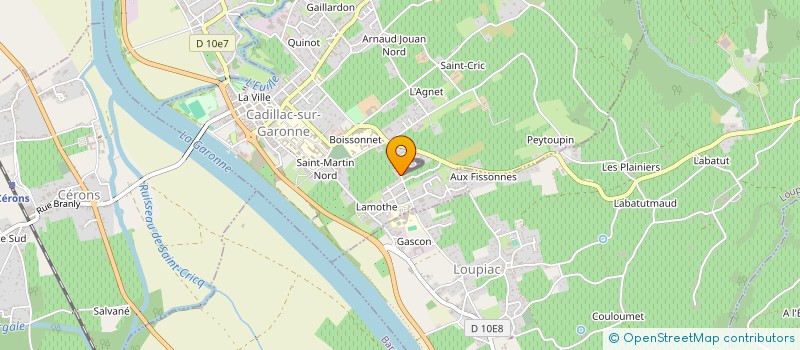 localisation de l'entreprise CADI BRASS BAND  CADILLAC-SUR-GARONNE