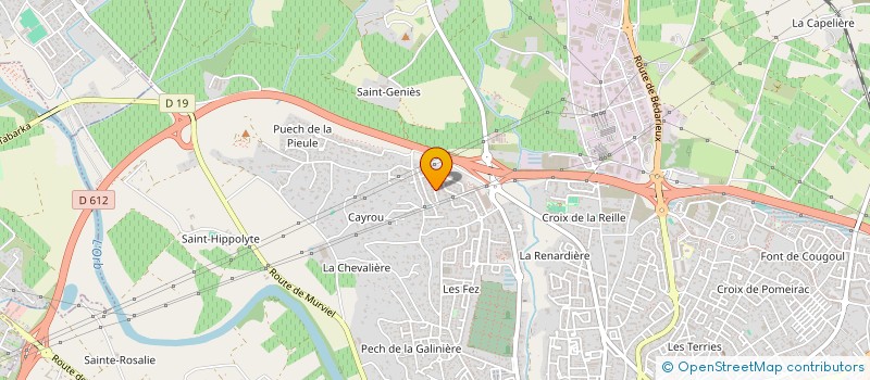 localisation de l'entreprise CADILHAC GEOMETRE à BEZIERS