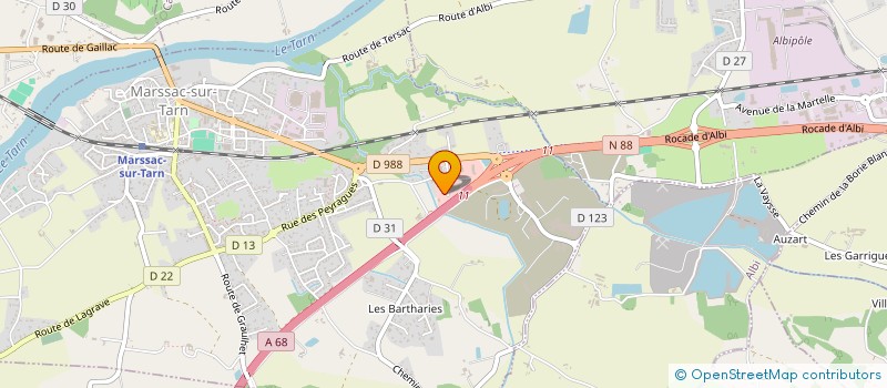 localisation de l'entreprise CADIMA à MARSSAC-SUR-TARN