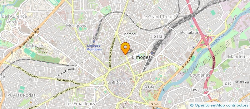 localisation de l'entreprise CADIMA à LIMOGES