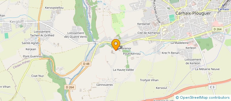 localisation de l'entreprise CADIOU NEGOCE à CARHAIX PLOUGUER