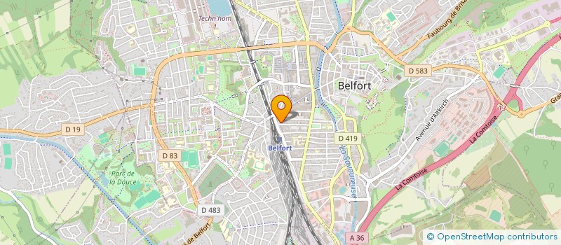 localisation de l'entreprise CADIS 90 à BELFORT