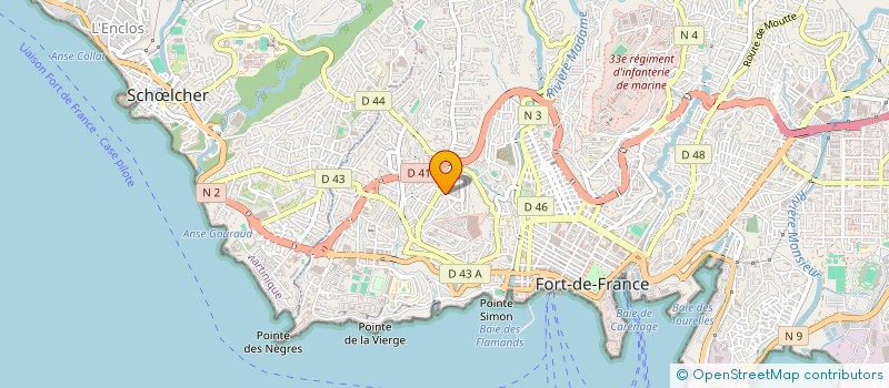 localisation de l'entreprise CADITER à FORT-DE-FRANCE