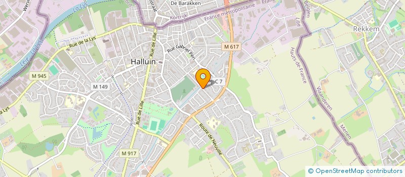 localisation de l'entreprise CADOLINE à HALLUIN