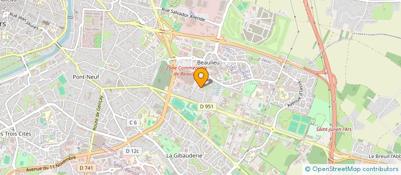 localisation de l'entreprise CADON  POITIERS