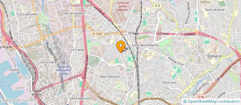 localisation de l'entreprise CADOREL CADRES DORURE RELIURE à MARSEILLE