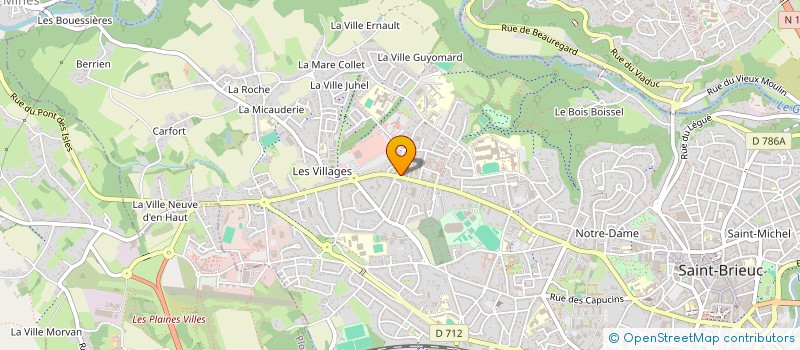 localisation de l'entreprise CADORET DIFFUSION à SAINT-BRIEUC