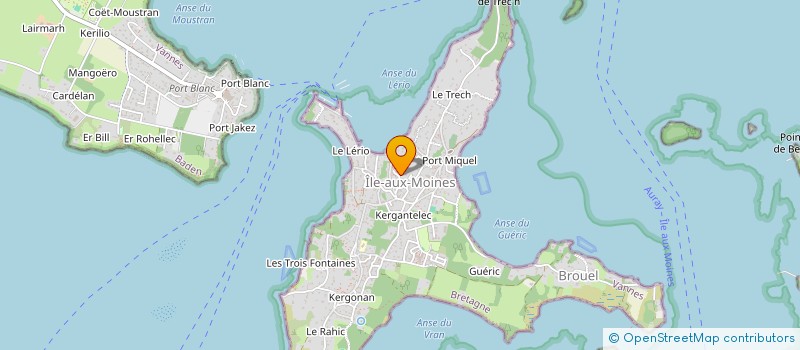 localisation de l'entreprise CADORET MENUISERIE  ILE-AUX-MOINES