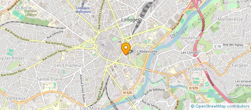 localisation de l'entreprise CADOROM à LIMOGES