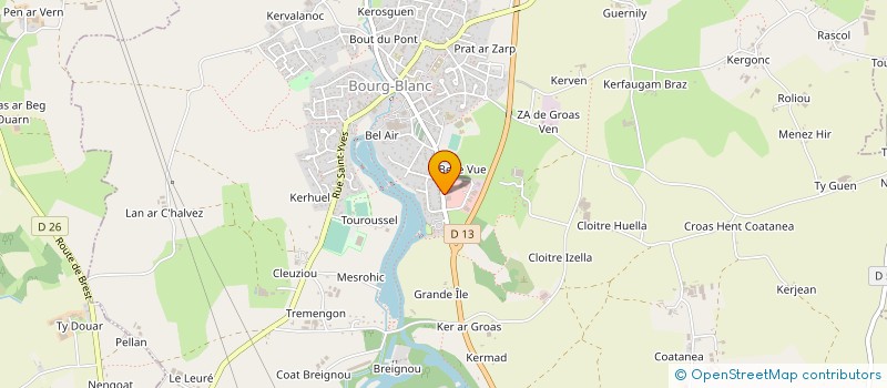 localisation de l'entreprise CADOUR CLIMATISATION à BOURG-BLANC