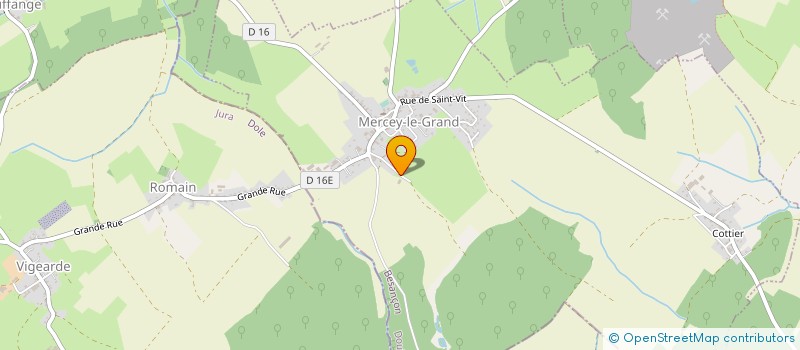 localisation de l'entreprise CADOUX ET FILS à MERCEY-LE-GRAND