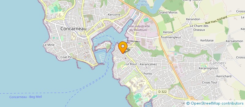 localisation de l'entreprise CADRATURE  CONCARNEAU