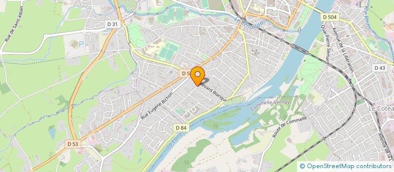 localisation de l'entreprise CADRE ET CREATION à ROANNE