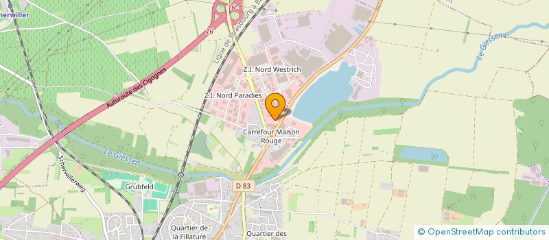 localisation de l'entreprise CADRES D ALSACE à SELESTAT
