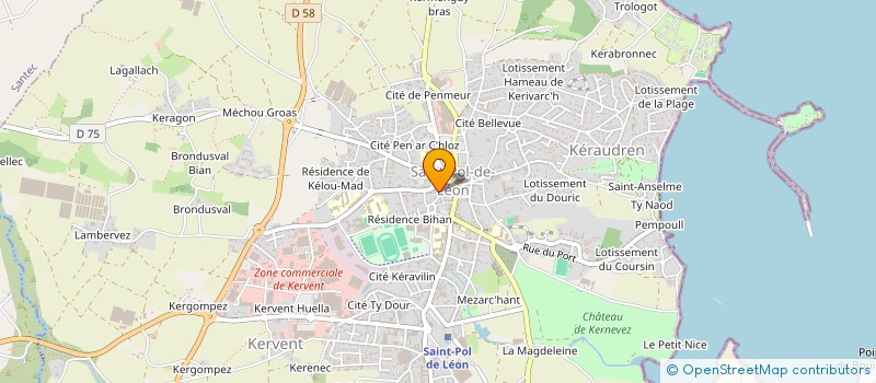 localisation de l'entreprise CADRES ET LOISIRS  SAINT-POL-DE-LEON