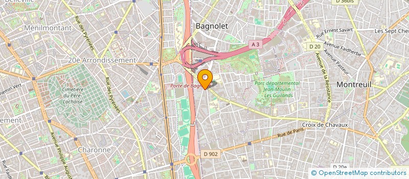 localisation de l'entreprise CADRETHIC à BAGNOLET