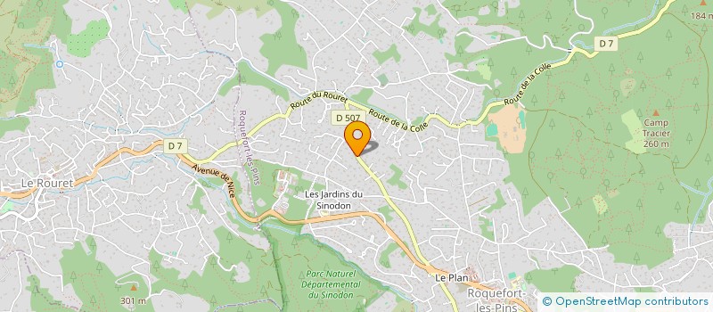 localisation de l'entreprise CADUCEE à ROQUEFORT-LES-PINS