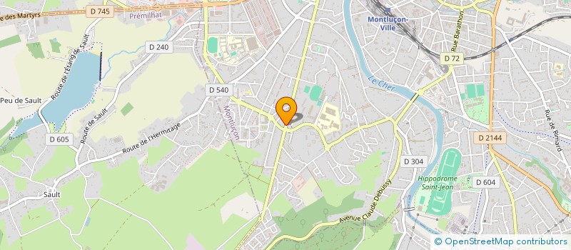localisation de l'entreprise CADURO à MONTLUCON