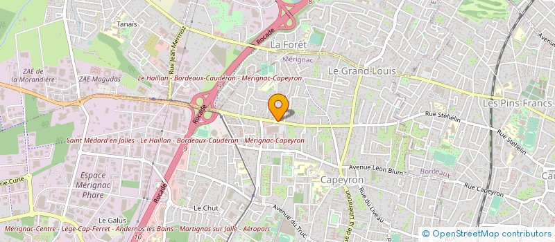 localisation de l'entreprise CAEC AUDIT à MERIGNAC