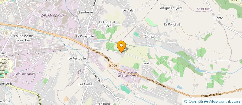 localisation de l'entreprise CAECP IMMO  CUNAC