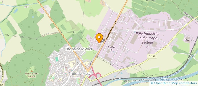 localisation de l'entreprise CAELI ENVIRONNEMENT  TOUL