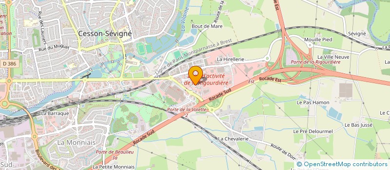 localisation de l'entreprise CAELIS à CESSON-SEVIGNE