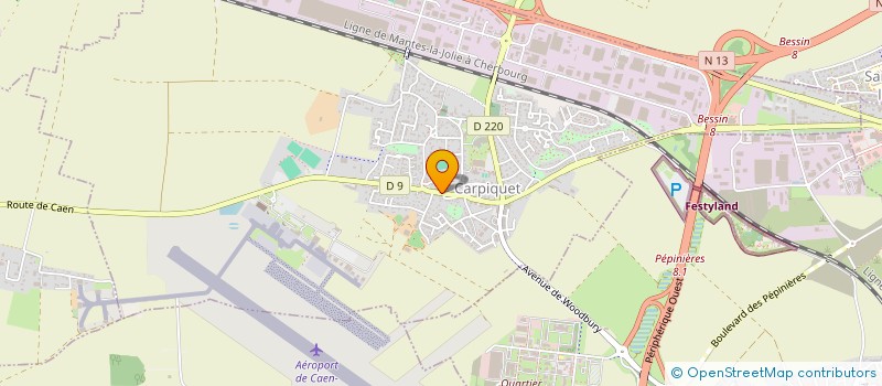 localisation de l'entreprise CAEN AVIATION SERVICE NORMANDIE à CARPIQUET