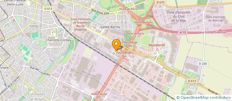 localisation de l'entreprise CAEN LOISIRS à MONDEVILLE