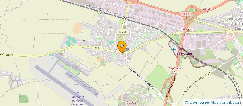 localisation de l'entreprise CAEN MICROCRECHES  CARPIQUET