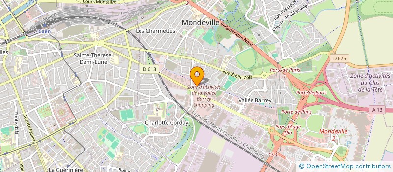 localisation de l'entreprise CAEN MOBILIER à MONDEVILLE