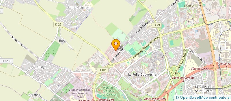 localisation de l'entreprise CAEN REPRO IMPRIMERIE  SAINT-CONTEST
