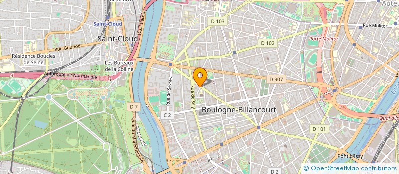 localisation de l'entreprise CAEN TRAVAUX à BOULOGNE-BILLANCOURT
