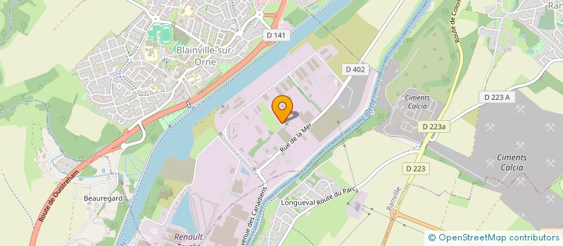 localisation de l'entreprise CAENNAISE DES BOIS à BLAINVILLE-SUR-ORNE