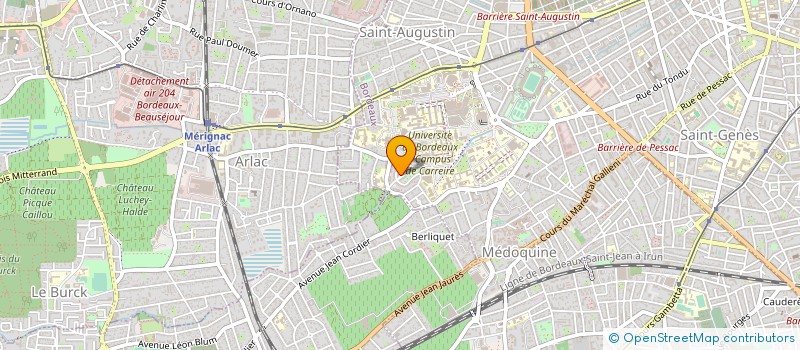 localisation de l'entreprise CAES CLAS INSERM BORDEAUX à BORDEAUX