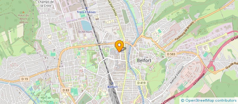 localisation de l'entreprise CAF DU TERRITOIRE DE BELFORT à BELFORT