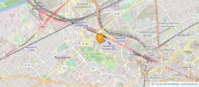 localisation de l'entreprise CAF'EXPRESS à NANTERRE