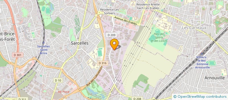 localisation de l'entreprise CAF'PLUS à SARCELLES