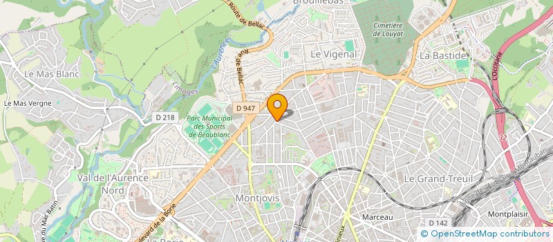 localisation de l'entreprise CAF' & PRESSE à LIMOGES