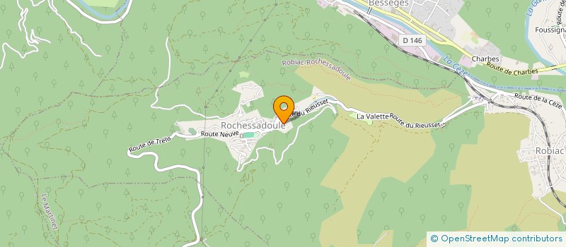 localisation de l'entreprise CAFE ASSOCIATIF K'FELIBRE  ROBIAC-ROCHESSADOULE