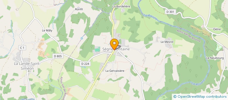 localisation de l'entreprise CAFE ASSOCIATIF LA PIERRE QUI POUSSE à ATHIS-VAL DE ROUVRE