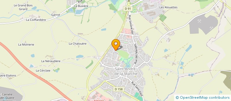 localisation de l'entreprise CAFE ASSOCIATIF SAINT ANDRE DE LA MARCHE à SEVREMOINE