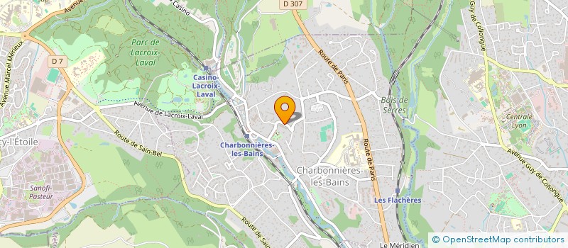 localisation de l'entreprise CAFE ASTRAL  CHARBONNIERES-LES-BAINS