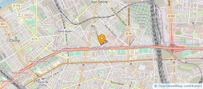 localisation de l'entreprise CAFE BAR DE L'EUROPE à SAINT-OUEN-SUR-SEINE