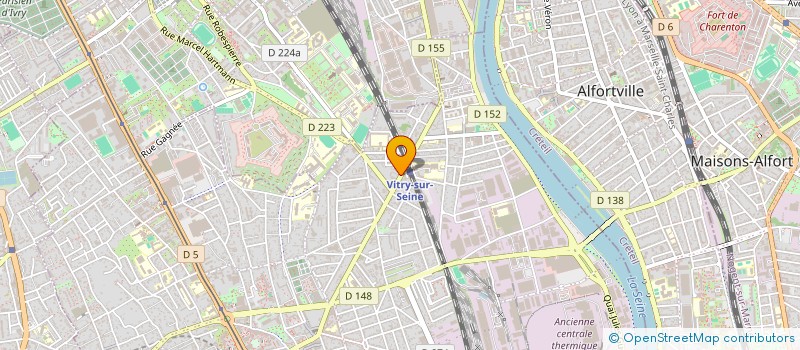 localisation de l'entreprise CAFE BAR DE LA GARE  VITRY-SUR-SEINE