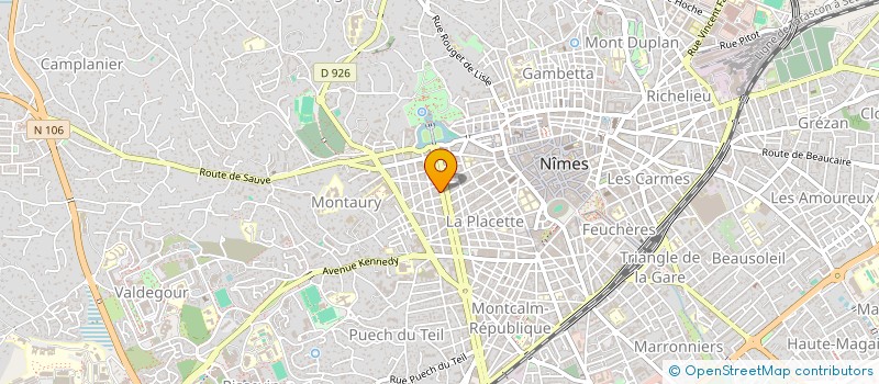 localisation de l'entreprise CAFE BRASSERIE LE JEAN JAURES  NIMES
