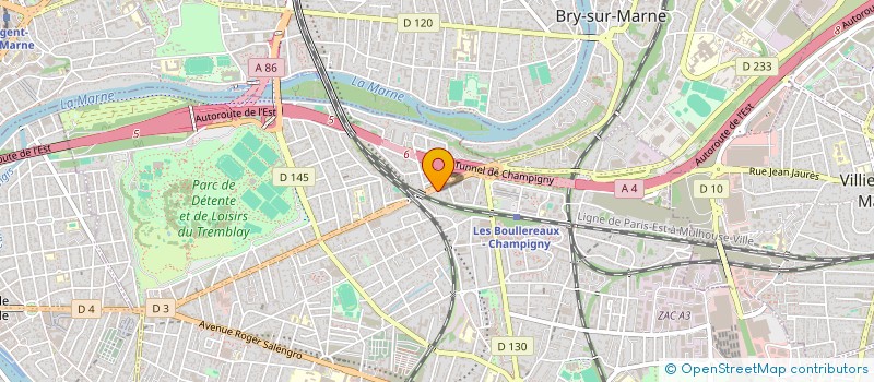 localisation de l'entreprise CAFE-CAFE à CHAMPIGNY-SUR-MARNE