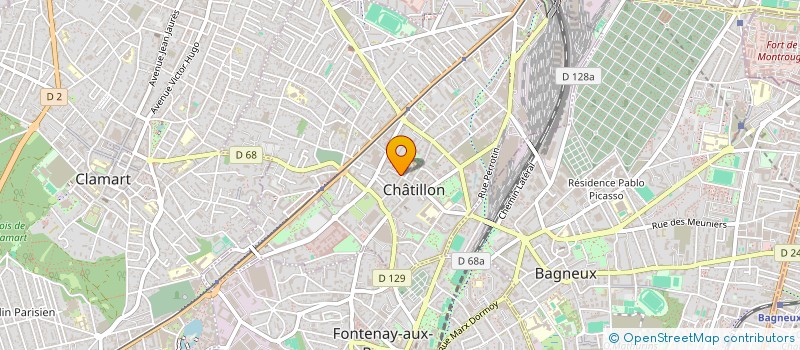 localisation de l'entreprise CAFE CREME  CHATILLON